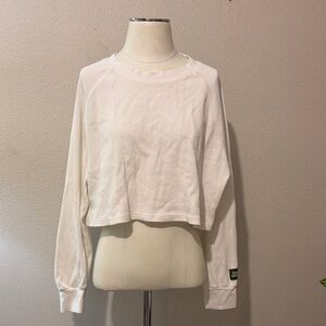 Daily Drills Cropped Waffle Long Sleeve Thermal Lounge Basic